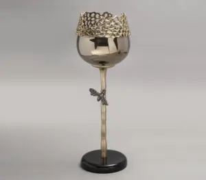 Bougeoir de décoration éléphant de luxe de meilleure qualité en métal au design européen - Product Image 1