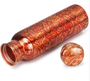 Handmade High Quality Copper Printed <b>Bottle</b> For Sustainable Living Copper Printed <b>Bottle</b> For Sustainable Living At Lowest Coast - Product Image 1