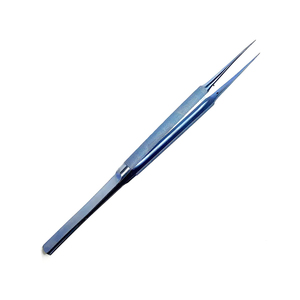 Instrumentos quirúrgicos de acero inoxidable de color titanio rectos de 7 pulgadas de la mejor calidad, pinzas y pinzas para atar suturas azules - Product Image 1