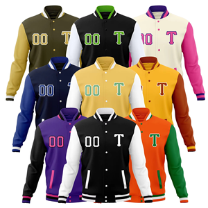 Chaqueta Universitaria Personalizada con Logotipo Bordado, Chaqueta Varsity para Hombre de Lona y Lana, Transpirable, Ecológica, Estilo Vintage de Invierno, Último Modelo - Product Image 1