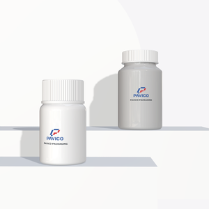 High Quality Custom Printing White PET Plastic Cylinder <b>Bottle</b> ISO 9001 Certified Pavico Brand Low MOQ for <b>Medicine</b> Vitamin Pill - Product Image 4