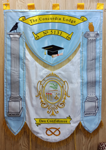 Banderola Masónica para Logia - Banderola de Masón Bordada a Mano, Color y Diseño Personalizables, BAHOO EMBROIDERS - Product Image 3