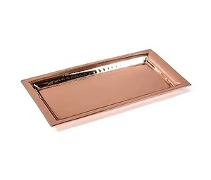 Bandeja de cobre para productos sólidos, bandeja para servir en el desierto, la mejor bandeja de cobre para artesanías hechas a mano pulidas - Product Image 3