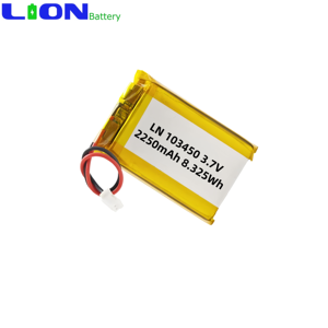 סוללת ליתיום פולימר בעלת קיבולת גבוהה 103450 3.7v 2250mah, סוללת ליפו 103450 3.7v 3.8V <span class=keywords><strong>7.4v</strong></span> <span class=keywords><strong>2500mAh</strong></span> 2200mah - Product Image 1