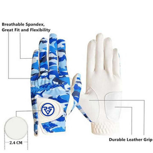 Vente en gros Gants de golf unisexes en cuir véritable Cabretta antidérapants personnalisés Gants de sport respirants à bas prix - Product Image 2