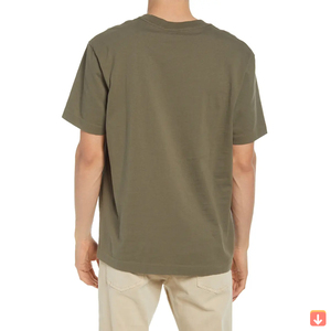 Microfibra de alta calidad elegante en blanco hombres camiseta OEM logo color sólido personalizado de gran tamaño 100% algodón hombres camiseta logotipo personalizado - Product Image 2