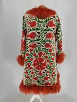 Chaude Antique bohème Look Banjara à la main longue veste Suzani broderie florale mode Sexy fête élégant à la mode naturel