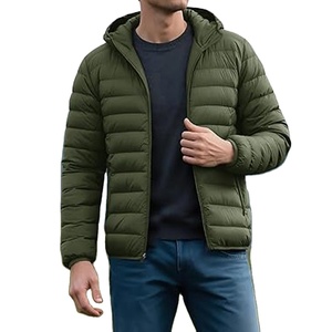 Chaqueta de Invierno Personalizada para Hombre, Chaqueta Acolchada Impermeable y Cortavientos con Cierre y Cuello Alto, Ropa de Abrigo de Moda al por Mayor OEM - Product Image 2