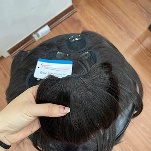 Hot Sale <b>Clip</b> in Human Hair Bangs Raw Vietnamese Hair <b>Fringe</b> Bangs Hair Piece Large Stock Brown Wispy Bangs - Product Image 6