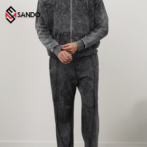 Sudaderas con capucha unisex para hombre 100% algodón pesado de gran tamaño con capucha personalizada Vintage ácido lavado francés Terry Sun Faded sudadera desgastada - Product Image 5