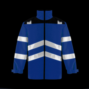 Chaqueta de Seguridad de Alta Visibilidad Reflectante y Transpirable ANSI Clase 3, Azul, para Invierno, Seguridad Vial, Impresión de Logotipo Personalizado, Reflectante 3M - Product Image 4