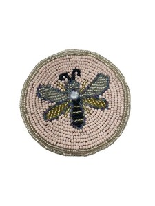 Posavasos de sandía con cuentas hechos a mano, decoración de mesa vibrante para bodas, fiestas y hogar de la India - Product Image 5