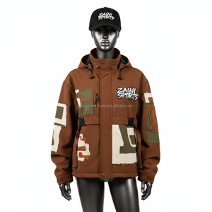 Chaqueta Softshell para Mujer, Poliéster Premium con Paneles de Parche, Sudadera con Capucha Cálida para Exteriores, Logotipo Bordado Personalizado - Product Image 1