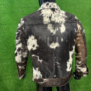 Chaqueta de invierno de piel de vaca con pelo, diseño único, piel Natural, Unisex, para hombres, transpirable, a prueba de viento, hecha, industria desembridada - Product Image 3