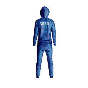 Ensemble de survêtement de sport pour homme en molleton lourd, logo personnalisé, sublimation, fermeture éclair, survêtement de sport réfléchissant, logo sur le devant - Product Image 3