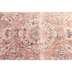 Alfombra Turca Vintage de 5.8x9.4 pies, Alfombra de Lana Azul Sólida - Product Image 5