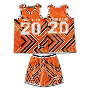 Camiseta de baloncesto, uniforme de baloncesto OEM para hombres, camiseta y pantalones cortos de equipo personalizados, impresión por sublimación completa, tela que absorbe la humedad - Product Image 1