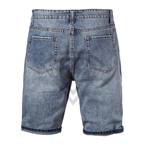 กางเกงยีนส์ขายาวสำหรับผู้ชายกางเกงขาสั้นผ้ายีนส์ขาดแบบวินเทจแนวสตรีทแวร์ออกแบบได้ตามต้องการ - Product Image 4