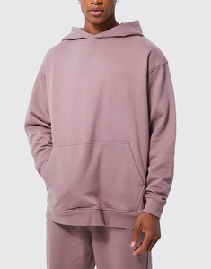 ชุดกีฬาใส่ได้ทั้งชายและหญิงเสื้อผ้าออกกำลังกายในยิมชุดวอร์มเสื้อฮู้ดแบบสวมหัวสีพื้นลำลองไซส์ใหญ่พิเศษ - Product Image 3