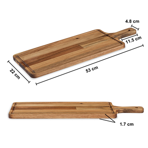 Bandeja de Aperitivos Ecológica y Elegante con Asa Rústica Natural para Fiestas, Noches de Vino y Eventos Festivos - Product Image 4