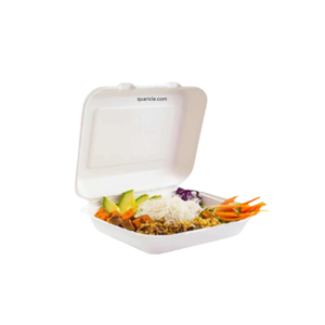 Modern Trending Stylish Burger <b>Box</b> Clamshell 9*6 Natural All Type Events Food Truck Kitchen Packaging Durable Bagasse Material - Product Image 5