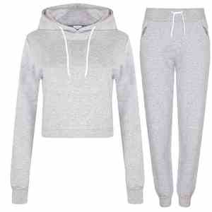 Ensemble de survêtement décontracté en tissu tricoté long à deux pièces de couleur unie pour femmes Tailles personnalisables Haute qualité - Product Image 4