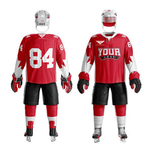 Diseño de Ropa Deportiva, Uniforme de Hockey sobre Hielo Personalizado para Hombre, Ligero, 100% Poliéster, Uniforme con Nombre de Equipo Personalizado - Product Image 1