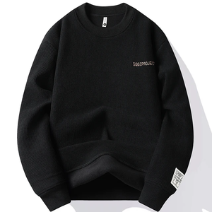 เสื้อสเวตเตอร์คอกลมลำลองสำหรับผู้ชาย, เสื้อกันหนาวคอตตอน100% เสื้อมีฮู้ดเสื้อสวมหัวพิมพ์กราฟิกพื้นเรียบออกแบบให้มีลายสำหรับฤดูหนาว - Product Image 4