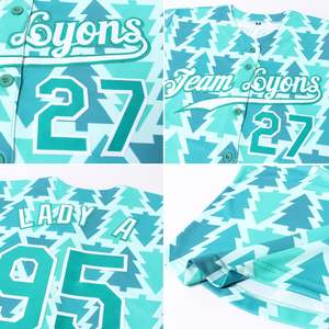 Diseño más vendido Impreso Kelly Green-White Christmas 3D Authentic Baseball Jersey - Product Image 6