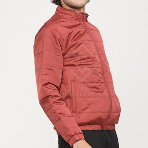 New Arrival Winter Full Zipper Stand Collar Eco-Friendly Breathable Puffer <b>Jacket</b> for Men <b>Slim</b> <b>Fit</b> Front Logo Private Label Made - Product Image 4