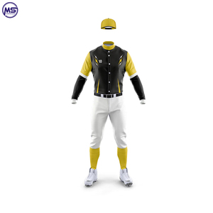 2023 Venta caliente OEM ODM Diseño cómodo Ropa deportiva de invierno Adultos Uniforme de béisbol con mangas completas sublimadas - Product Image 3