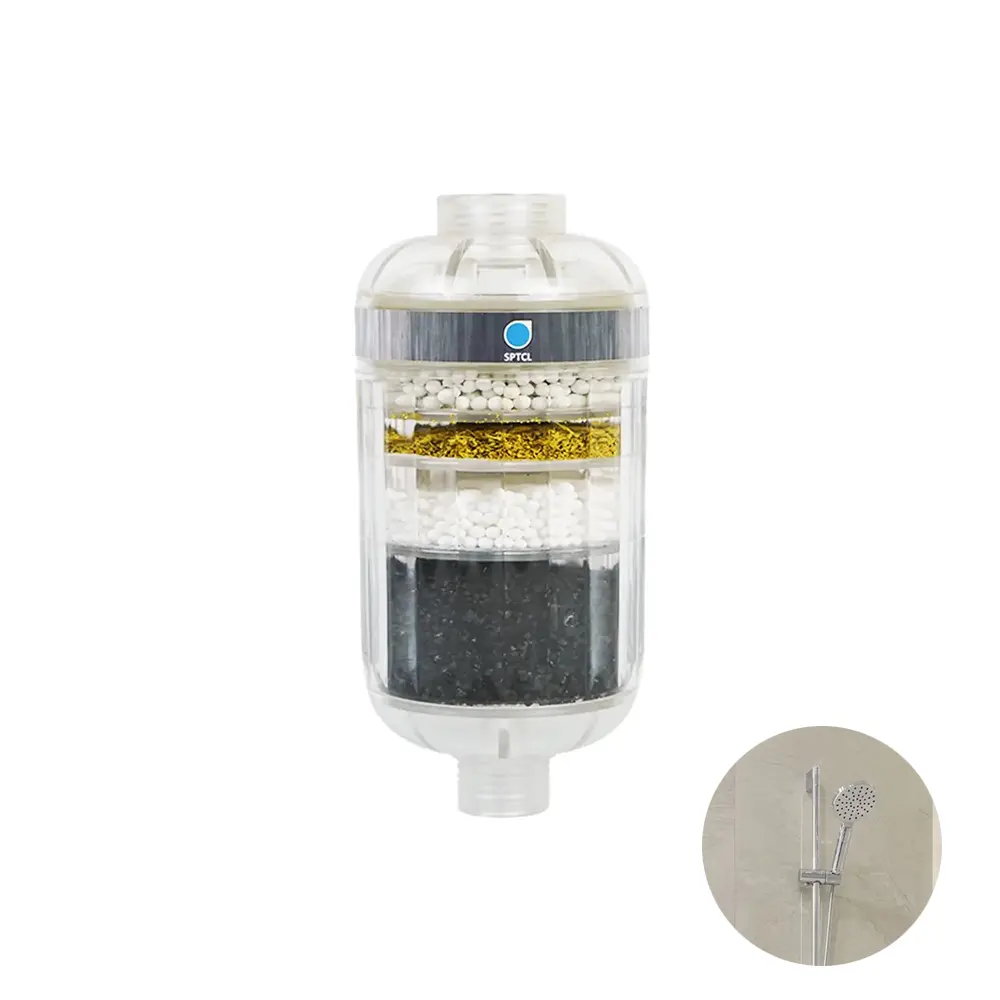 High quality product 6-stages shower water filter head featuring Water treatment casing a dental handpiece lubrication unit