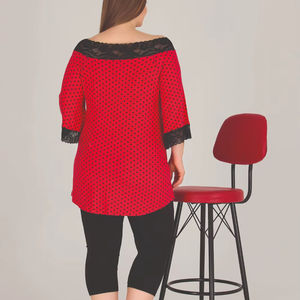 Conjunto de Pijama Capri para Mujer Talla Grande, Tela de Viscosa, Transpirable, Suave, para Verano - Product Image 1