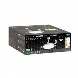 Ventilador de Techo LED con CCT Ajustable de 107 cm con Acabado en Níquel - Product Image 2