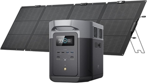 EF ECOFLOWS <b>Solar</b> <b>Generator</b> DELTA 2 Max 2048Wh with 220W <b>Solar</b> Panel LiFePO4 Battery 3400W AC 3-Year Warranty Industrial Use - Product Image 3