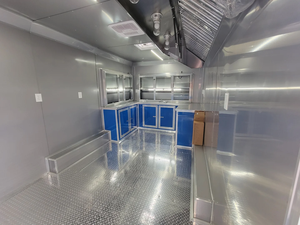Conteneur de cuisine mobile moderne et minimaliste 8x16 avec cuisine intégrée et espace de préparation électrique intégré pour utilisation en extérieur - Product Image 5
