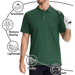 Vente en gros polo homme personnalisé 100% coton manches courtes XL anti-rides impression de logo OEM marque privée - Product Image 4