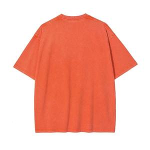 Vêtements personnalisés 100% coton de haute qualité surdimensionné en détresse broderie t-shirts Costume logo détresse Patch acide lavé t-shirt - Product Image 2