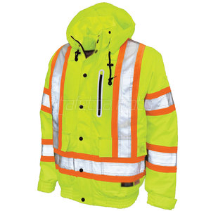 Chaqueta de Seguridad para Hombre con Tela Brillante y Detalles Reflectantes para Protección en el Lugar de Trabajo - Product Image 5