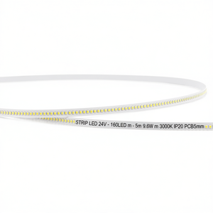 Tira de Luz LED de Alta Calidad, 24VDC-160LED/m-5m 9.6W/m 3000K IP20 PCB5mm - Product Image 2