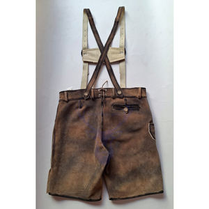 กางเกงเลเดอร์โฮเซินสำหรับผู้ชายสำหรับงานเทศกาลอ็อกโทเบอร์เฟสต์ แห้งเร็ว ระบายอากาศได้ดี ป้องกันรอยยับ ยั่งยืน ความยาวระดับเข่า สไตล์ไฮสตรีท ไซส์ 6XL สีพื้น บริการ OEM - Product Image 3