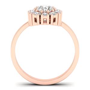 REYES Venta caliente 14K oro rosa IGI certificado corte redondo 0.7Ct diamante anillo de compromiso para mujeres OEM ODM joyería de diseñador personalizado - Product Image 4