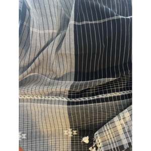 Bufanda Larga de Algodón Premium Tejida a Mano para Mujer, Color Pergamino/Carbón, con Diseño Estampado de Animales y Dibujos Animados, Estilo Primavera - Product Image 4