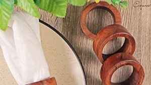 Anneaux de serviette en bois écologiques personnalisés de haute qualité, couleur sur mesure, pour la maison, les restaurants et les fêtes - Product Image 3