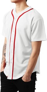 บริการ OEM เสื้อเบสบอลโพลีเอสเตอร์พิมพ์ลายแบบ Sublimation สำหรับทีม  รับผลิตตามสั่ง พร้อมปักชื่อ/หมายเลขทีม คอวี - Product Image 5