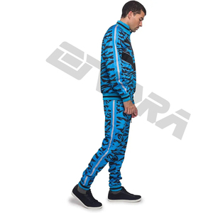 Ensemble de survêtement pour homme avec fermeture éclair intégrale et col montant, conçu pour l'entraînement sportif, la course quotidienne, le confort et un style actif - Product Image 4