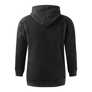 New Arrival Men's <b>Fur</b> <b>Hoodies</b> With Pocket Black Color Slim Fit Plus Size Street Wear <b>Hoodies</b> Sweatshirt For Boy - Product Image 2