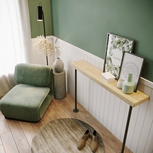 Console de radiateur Table Slimline avec pieds de tuyau 15cm de profondeur - Product Image 6