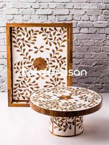 Présentoir à gâteau de luxe en résine de bois de taille personnalisée décorations de fête à la mode pour anniversaire et mariage pour gâteaux de tasse - Product Image 2