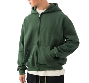 OEM Sweat à capuche intégral en coton et polyester de haute qualité avec fermeture éclair pour hommes Sweats à capuche avec fermeture éclair pour hommes - Product Image 1